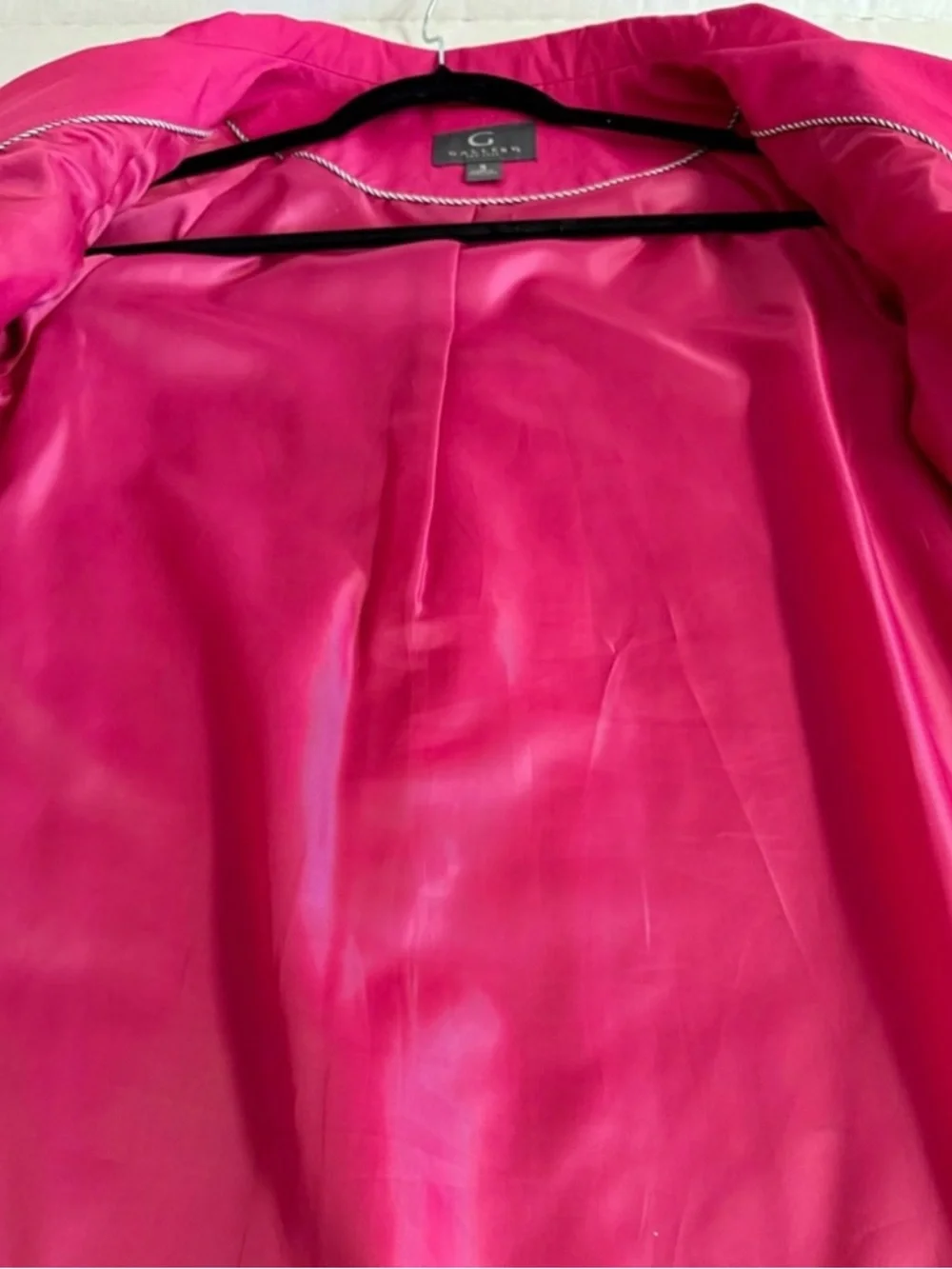 Gallery Retro Bright Pink Single-Breasted Swing Coat.Vintage Vibes.Size S